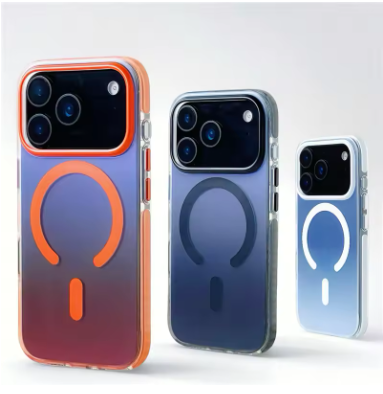 Gradient Color Matte Shockproof Magsafe Case For iPhone 17 Pro 17Pro Max Hybrid Wireless Charge Magnetic Hard Back Cover