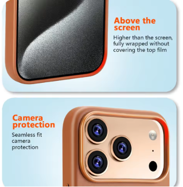 Genuine Leather Phone Case for IPhone 16 Pro Max 17 Air ,Pro, Pro Max High End Strong Magnetic Wireless Charging Cover