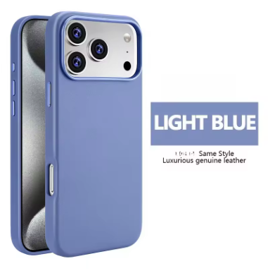 Genuine Leather Phone Case for IPhone 16 Pro Max 17 Air ,Pro, Pro Max High End Strong Magnetic Wireless Charging Cover