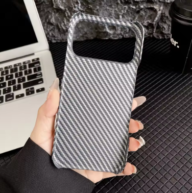 Frameless Carbon Fiber Hard Phone Case For iPhone 17, 17 Air Iphone Pro, Pro Max Water Ripple Climb Texture Armor Cover