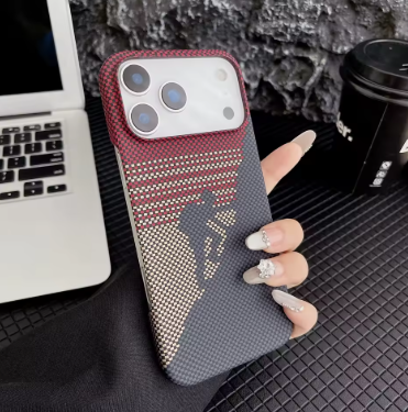 Frameless Carbon Fiber Hard Phone Case For iPhone 17, 17 Air Iphone Pro, Pro Max Water Ripple Climb Texture Armor Cover