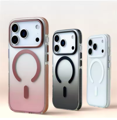 Gradient Color Matte Shockproof Magsafe Case For iPhone 17 Pro 17Pro Max Hybrid Wireless Charge Magnetic Hard Back Cover