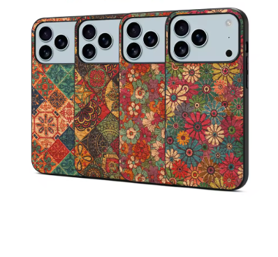 Luxury Retro Flower Pattern Leather Case for iPhone 17 Pro, 17 Pro Max Skin Friendly Soft Bumper Cover