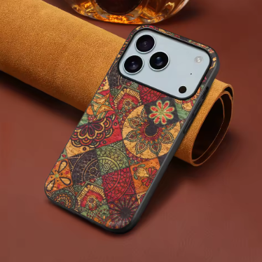 Luxury Retro Flower Pattern Leather Case for iPhone 17 Pro, 17 Pro Max Skin Friendly Soft Bumper Cover