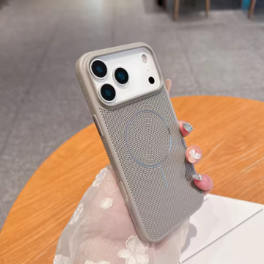 Cooling Heat Dissipation Mesh Magnetic Magsafe Case for iPhone 17 Pro, Pro Max Plus 17 Air Wireless Charging Cover