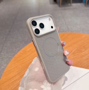 Cooling Heat Dissipation Mesh Magnetic Magsafe Case for iPhone 17 Pro, Pro Max Plus 17 Air Wireless Charging Cover