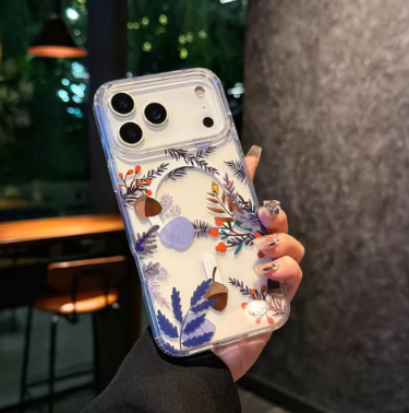Watercolor Transparent Flowers Element Design Magnetic Phone Case，For iphone 17 17Pro max 17Air Colorful Daisy case