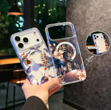 Watercolor Transparent Flowers Element Design Magnetic Phone Case，For iphone 17 17Pro max 17Air Colorful Daisy case